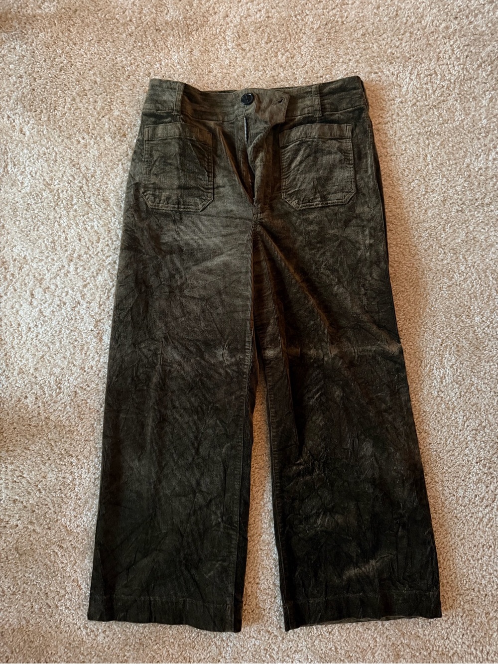 Maeve Colette Corduroy Cropped Wide Leg Pants